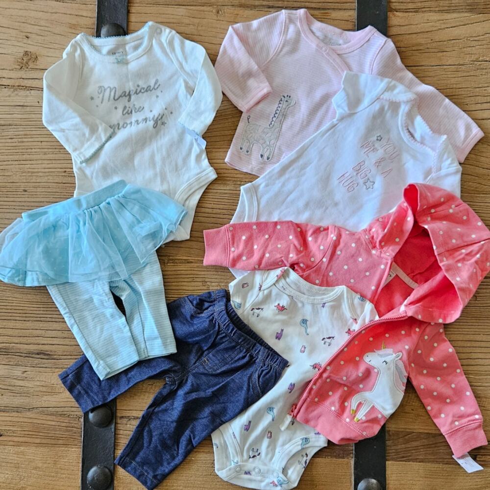 Carter's 3 Month Infant Girl 7 piece bundle New